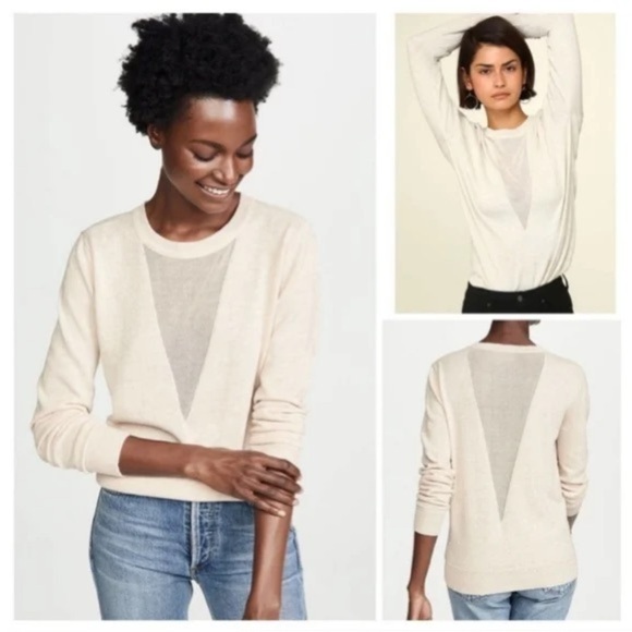 NWT Line & Dot Cream Crew Neck Sweater (Med) - Picture 1 of 4